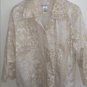 Drapers and Damon’s Gold and White Blouse